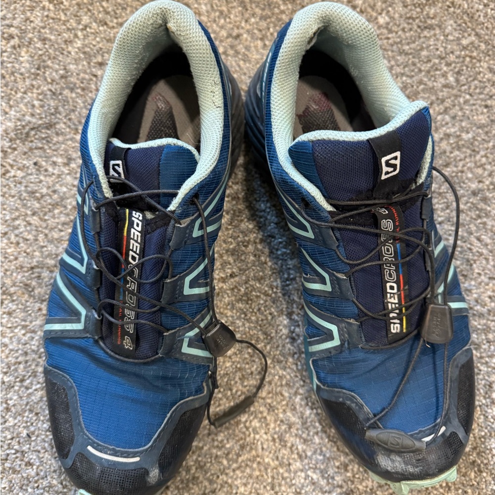 Salomon Blue Trail Running Shoes Size 9